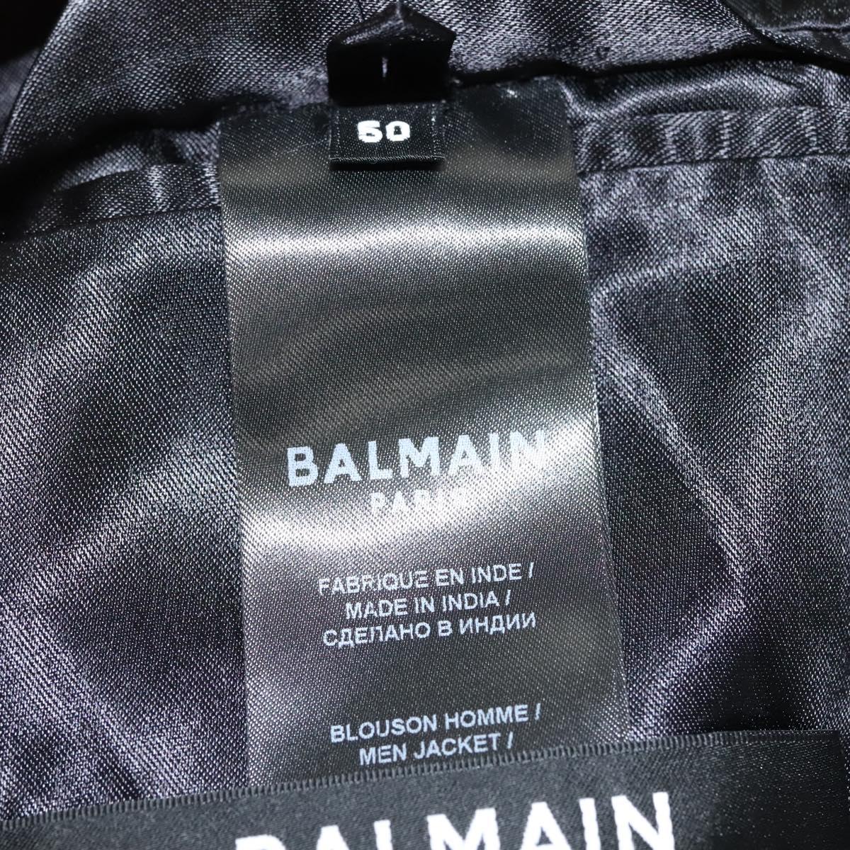 BALMAIN Bomber Jacket Rayon Black Auth ym026M