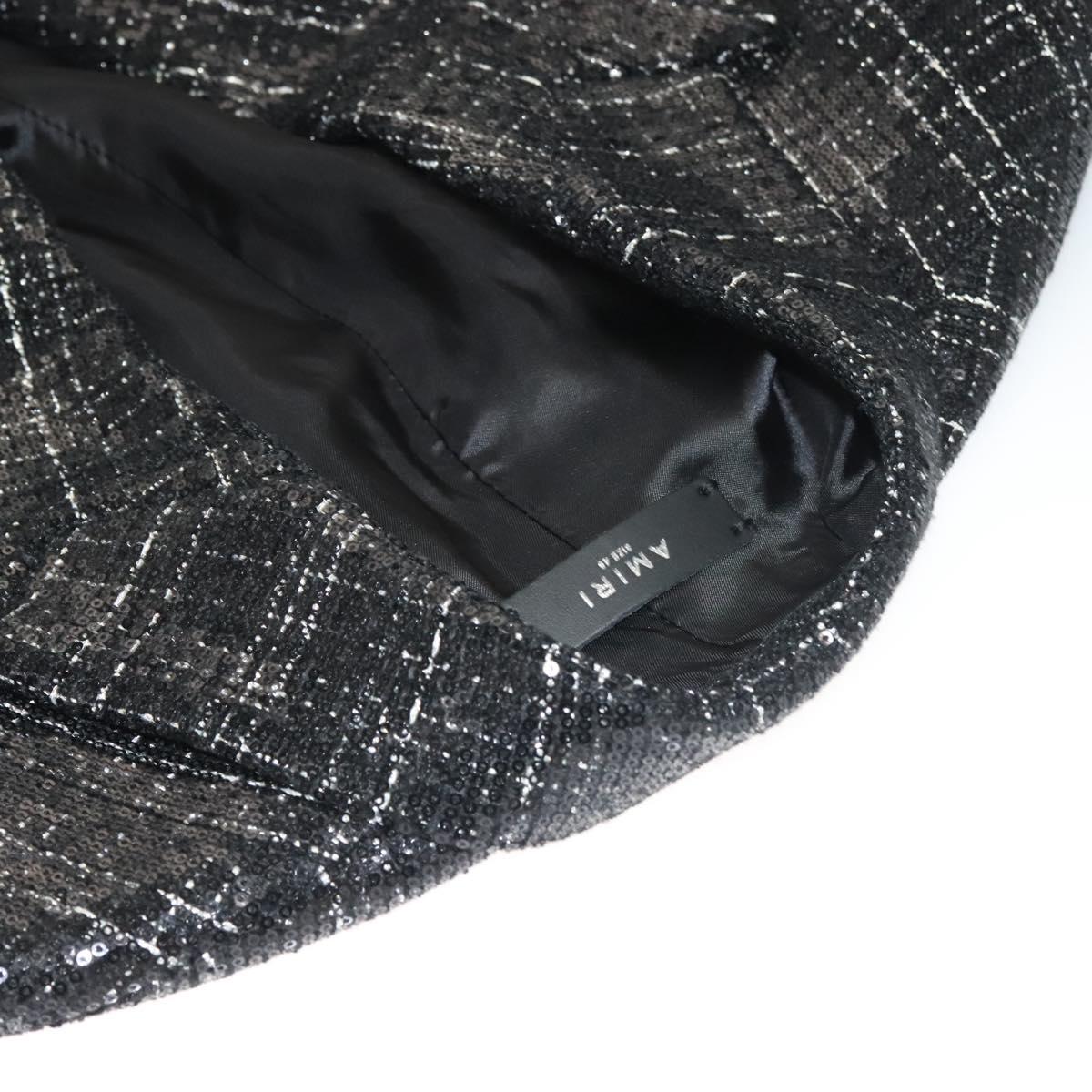 AMIRI Double Breasted Jacket And Pants set Jacket Sequin Black Auth ym031M