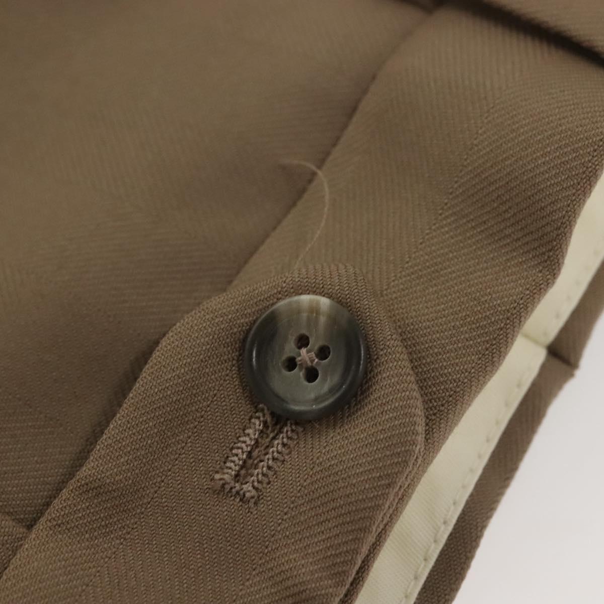 TAGLIATORE Double Breasted Jacket And Slacks Set Wool Beige Auth ym040M