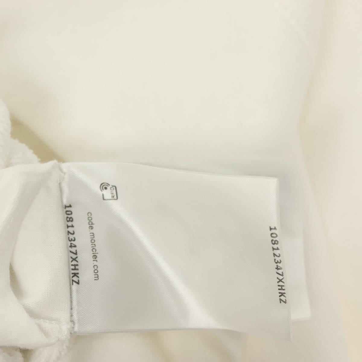 Moncler Long Sleeve Trainer Long Sleeved Cotton White Auth ym041