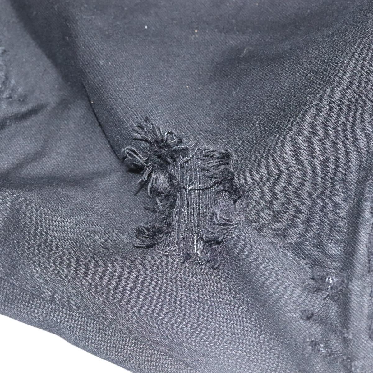 AMIRI Damaged Skinny Pants Cotton Black Auth ym047M