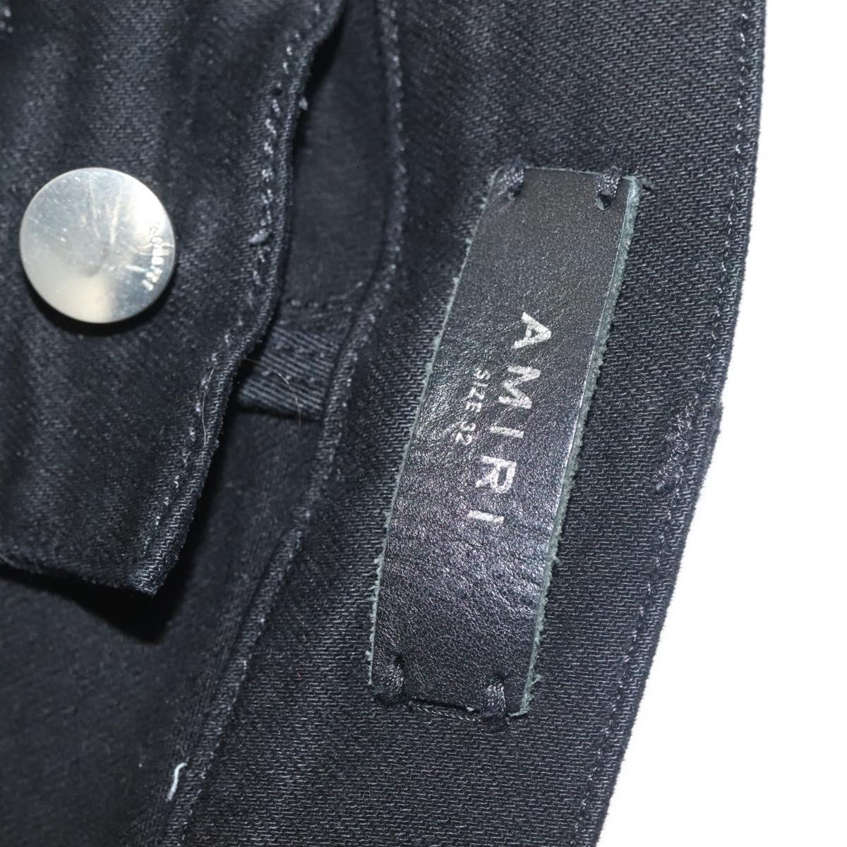 AMIRI Damaged Skinny Pants Cotton Black Auth ym047M