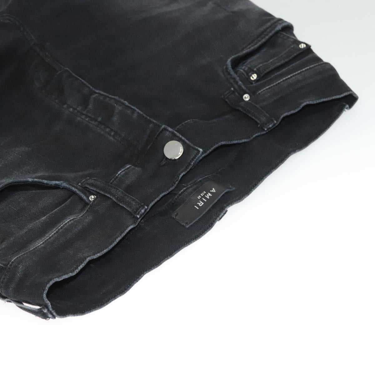 AMIRI Damaged Skinny Pants Cotton Black Auth ym048M