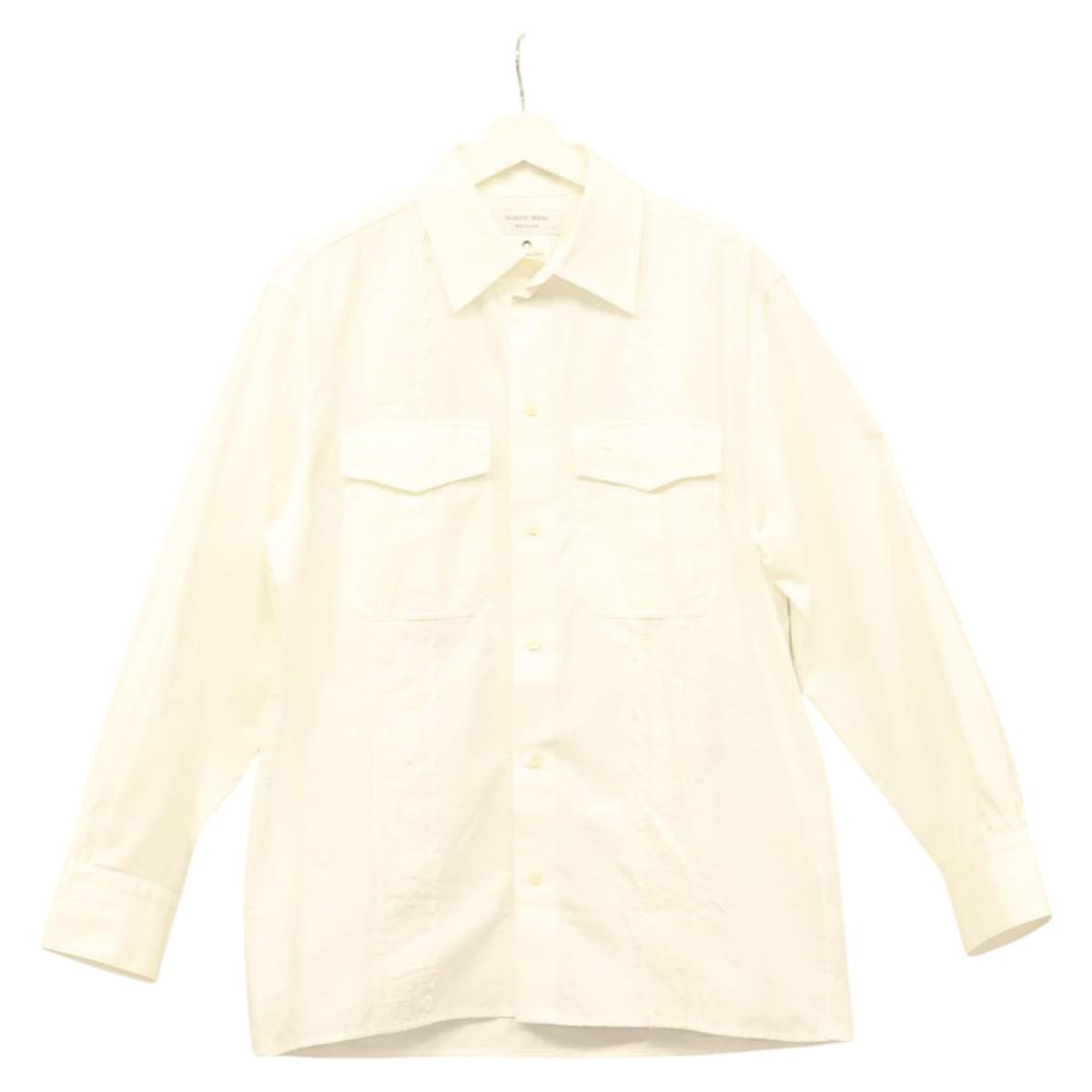 MARINE SERRE Long Sleeved Shirt Cotton White Auth ym055M