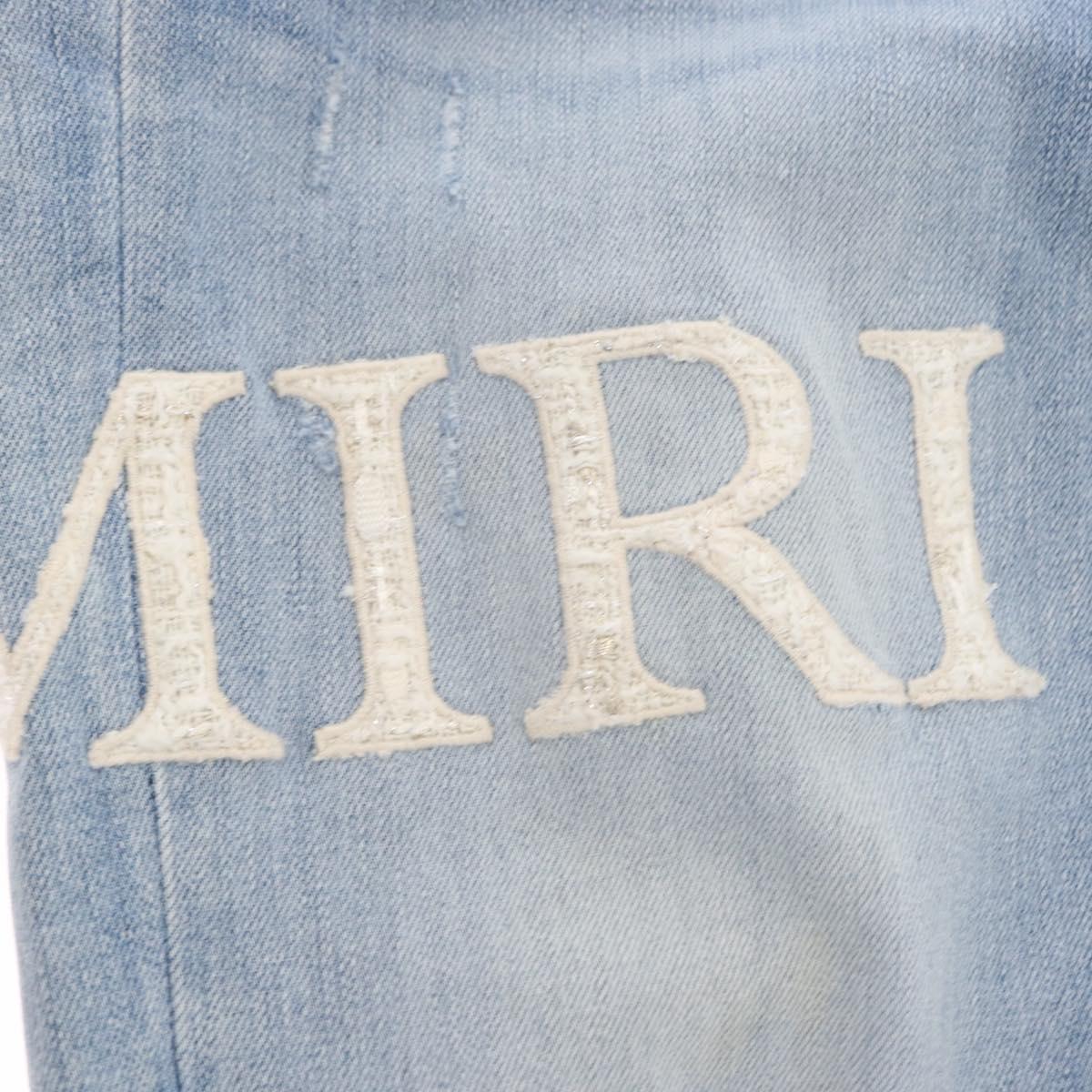 AMIRI Distressed Long Pants Denim 32 Blue Auth ym062M