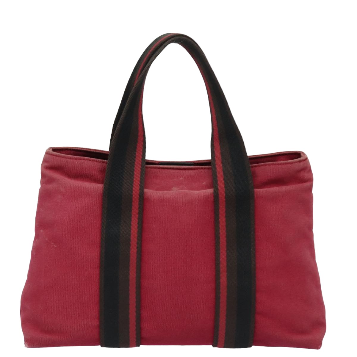 HERMES Toroca Horizontal PM Hand Bag Canvas Red Auth yt1000