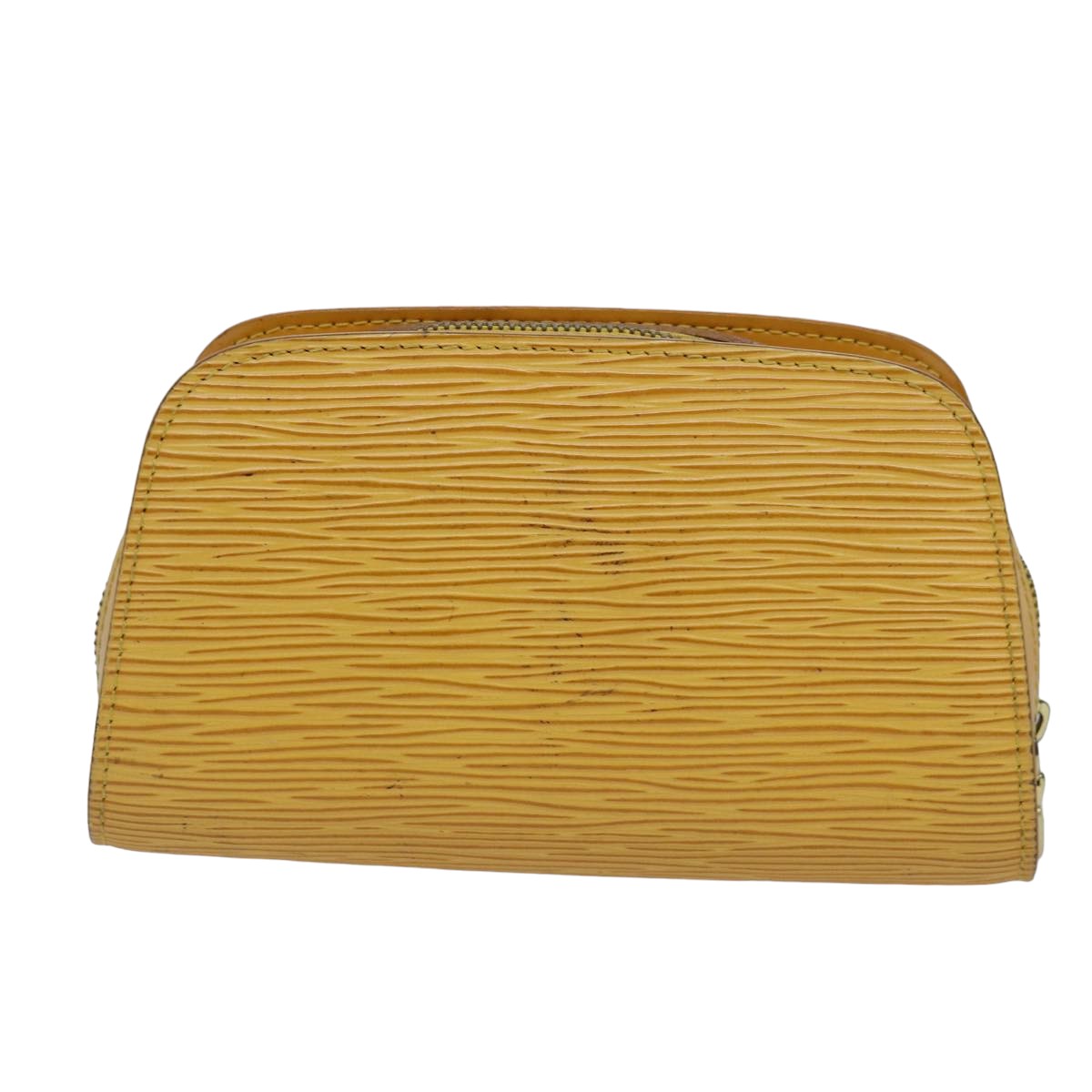 LOUIS VUITTON Epi Dauphine PM Pouch Yellow M48449 LV Auth yt1002