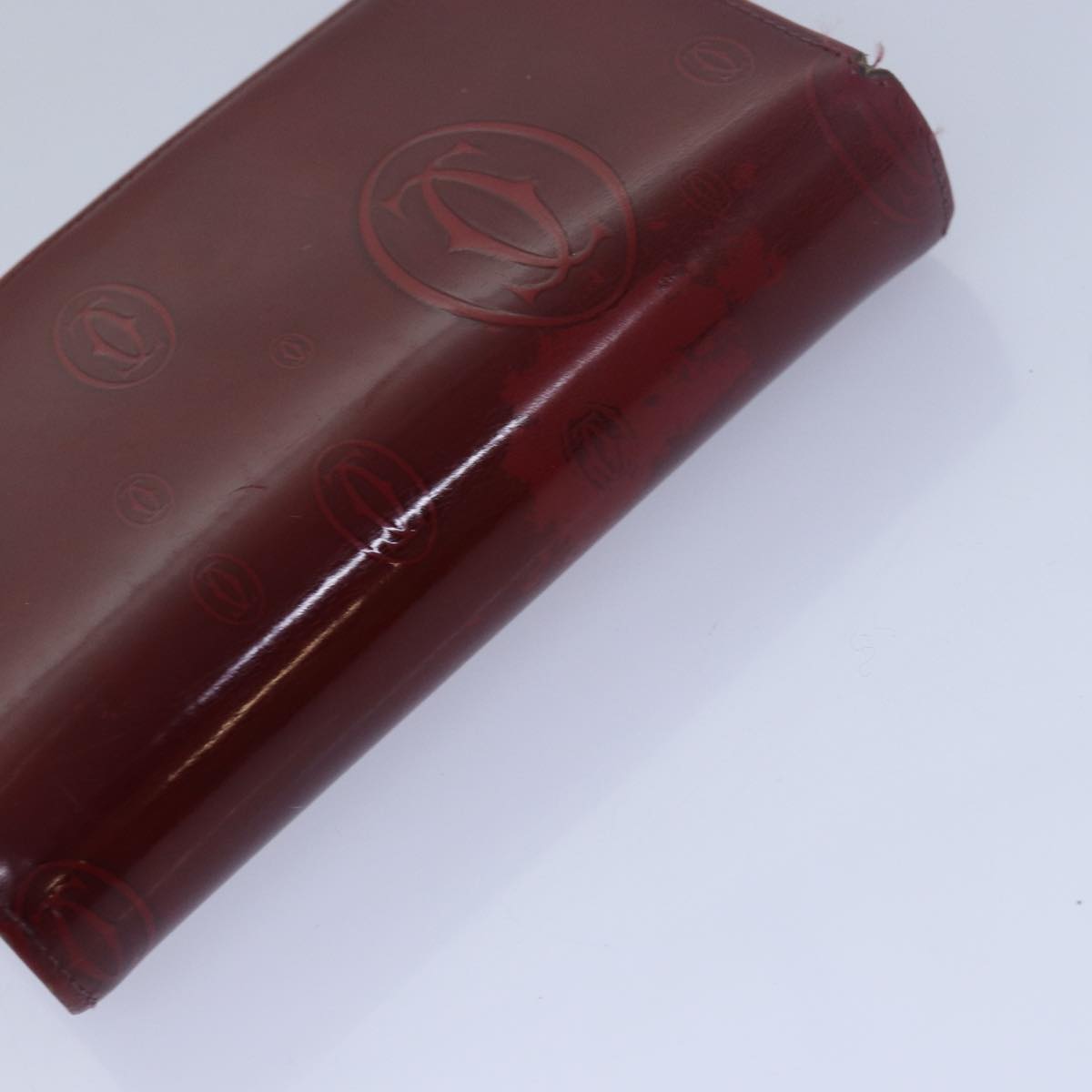 CARTIER Wallet Leather 6Set Red Auth yt990